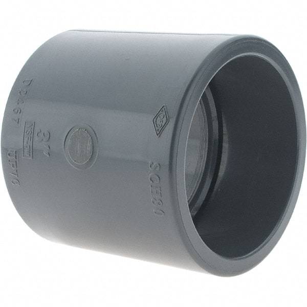 Value Collection - 3" PVC Plastic Pipe Coupling - Slip x Slip End Connections - Benchmark Tooling