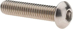 Value Collection - 5/16-18 UNC Hex Socket Drive, Button Screw - Grade 18.8 Stainless Steel, Fully Threaded, 1-1/2" Length Under Head - Benchmark Tooling