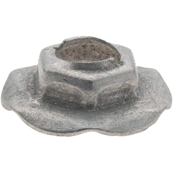 Value Collection - 5/16, 7/8" OD, 1/2" Width Across Flats Washer Lock Nut - Zinc-Plated Spring Steel, For Use with Threaded Fasteners - Benchmark Tooling