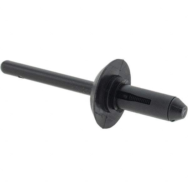 Made in USA - Large Flange Head Nylon Multi Grip Blind Rivet - 18mm Head Diam, - Benchmark Tooling