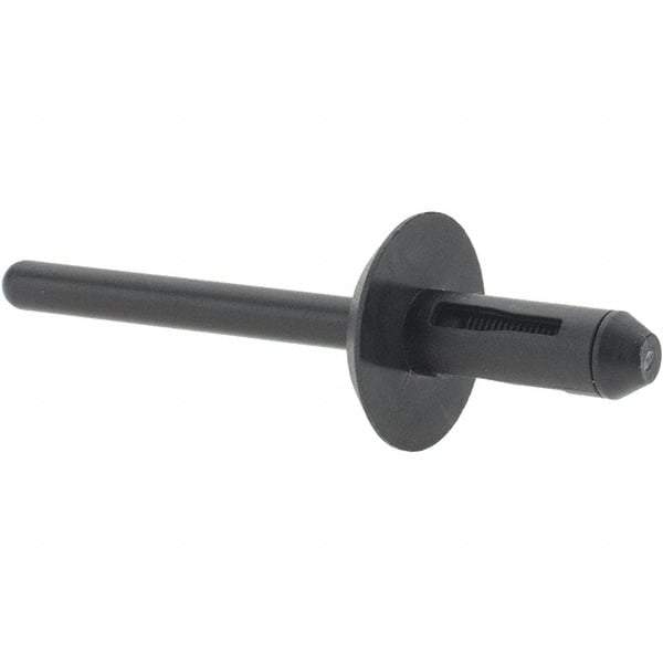 Value Collection - Nylon Open End Blind Rivet - 5/32" to 1/4" Grip, 17mm Head Diam, - Benchmark Tooling