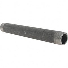 Value Collection - Schedule 80, 1-1/4" Diam x 13" Long Steel Black Pipe Nipple - Threaded - Benchmark Tooling