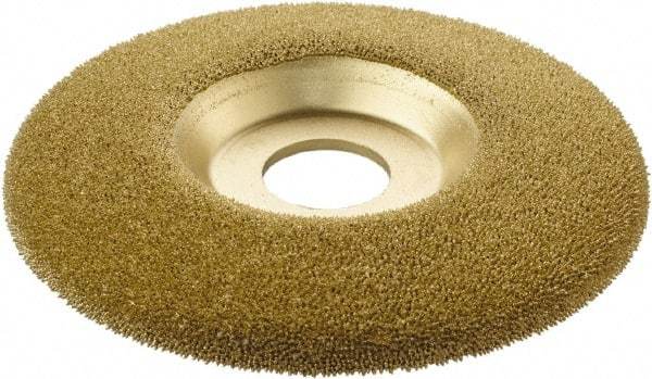 KUTZALL - 4-1/2" Wheel Diam, 7/8" Arbor Hole, Type 27 Depressed Center Wheel - Tungsten Carbide, 15,000 Max RPM - Benchmark Tooling