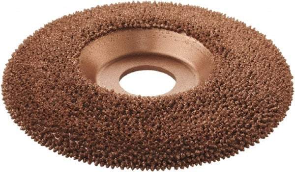 KUTZALL - 4-1/2" Wheel Diam, 7/8" Arbor Hole, Depressed Center Wheel - Very Coarse Grade, Tungsten Carbide, 15,000 Max RPM - Benchmark Tooling