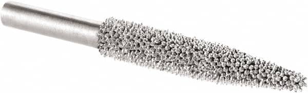 KUTZALL - 1/4" Cut Diam, 1/4" Shank Diam, Taper Head Burr - Carbide - Benchmark Tooling