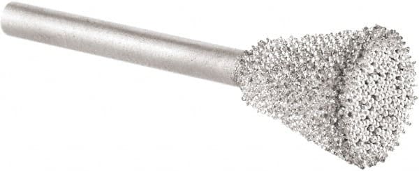 KUTZALL - 3/8" Cut Diam, 1/8" Shank Diam, Inverted Cone Head Burr - Carbide - Benchmark Tooling