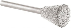 KUTZALL - 3/8" Cut Diam, 1/8" Shank Diam, Inverted Cone Head Burr - Carbide - Benchmark Tooling