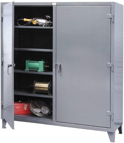 Strong Hold - 8 Shelf Locking Storage Cabinet - Steel, 36" Wide x 24" Deep x 78" High, Dark Gray - Benchmark Tooling