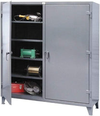 Strong Hold - 8 Shelf Locking Storage Cabinet - Steel, 36" Wide x 24" Deep x 78" High, Dark Gray - Benchmark Tooling