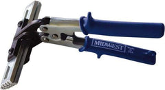 Midwest Snips - 10" OAL Offset Hand Seamer for HVAC - 1" Jaw Width, 2" Jaw Depth - Benchmark Tooling