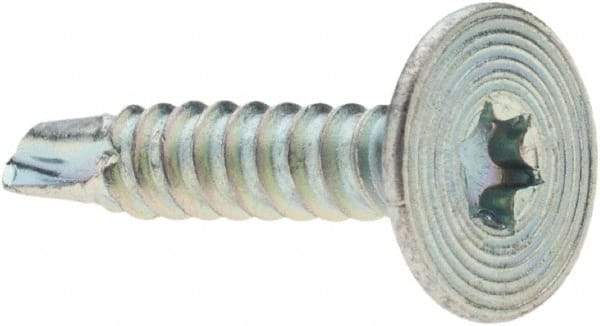 Value Collection - #10-16, Flat Head, Torx Drive, 1" Self Drilling Screw - Steel, Zinc-Plated Finish - Benchmark Tooling