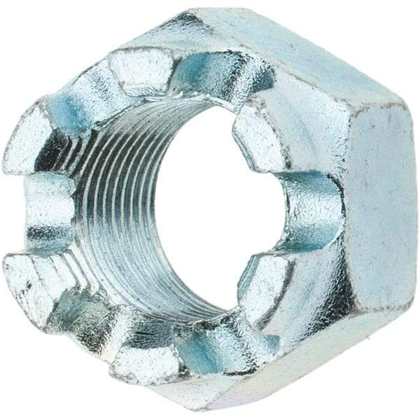 Value Collection - 5/8-18 UNF Grade 5 Steel Castle Locknut - Zinc-Plated Finish - Benchmark Tooling