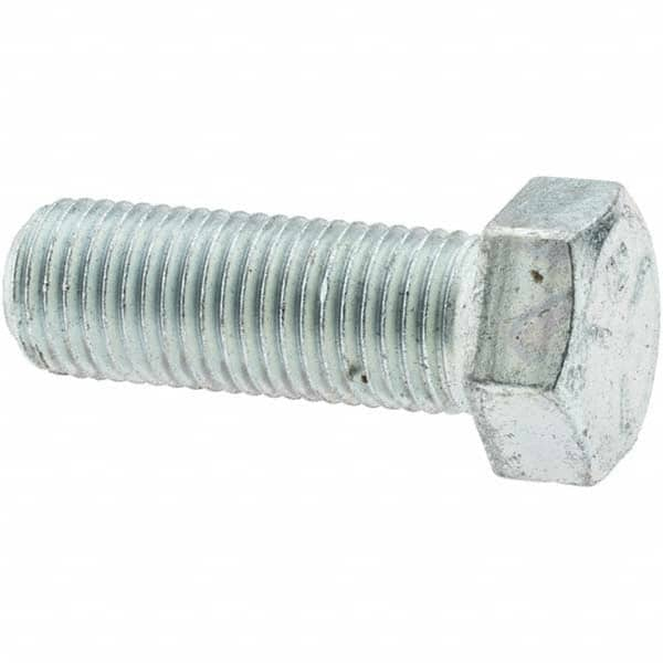 Hex Head Cap Screw: 7/16-20 x 1-1/4″, Grade 5 Steel, Zinc-Plated Fully Threaded, ASME B18.2.1