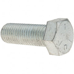 Value Collection - 7/8-9 UNC, 2-1/2" Length Under Head Hex Head Cap Screw - Fully Threaded, Grade 5 Steel, Zinc-Plated Finish, 1-5/16" Hex - Benchmark Tooling