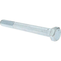 Value Collection - 3/4-10 UNC, 7" Length Under Head Hex Head Cap Screw - Partially Threaded, Grade 5 Steel, Zinc-Plated Finish, 1-1/8" Hex - Benchmark Tooling