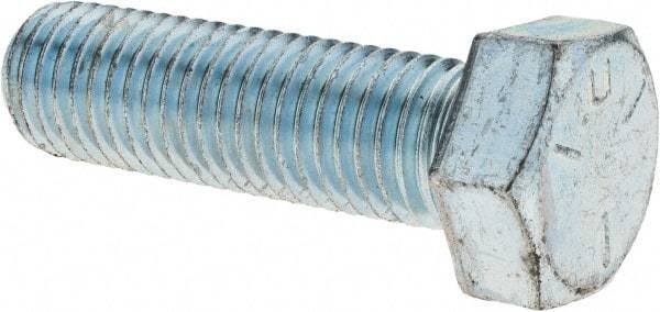 Value Collection - 3/4-10 UNC, 2-1/2" Length Under Head Hex Head Cap Screw - Fully Threaded, Grade 5 Steel, Zinc-Plated Finish, 1-1/8" Hex - Benchmark Tooling