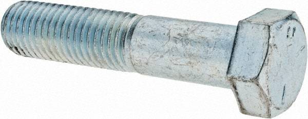 Value Collection - 3/4-10 UNC, 3-1/2" Length Under Head Hex Head Cap Screw - Partially Threaded, Grade 5 Steel, Zinc-Plated Finish, 1-1/8" Hex - Benchmark Tooling