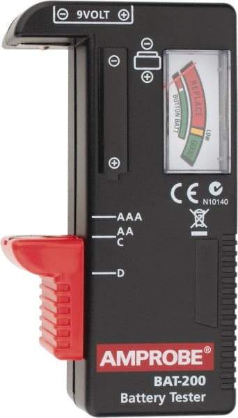 Amprobe - 0.9 VAC to 9 VAC, Battery Tester - Analog Display - Benchmark Tooling