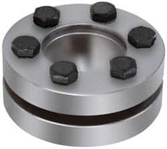 Climax Metal Products - M8 Thread, 90mm Bore Diam, 6.102" OD, Shaft Locking Device - 10 Screws, 48,603 Lb Axial Load, 6.102" OAW, 1.181" Thrust Ring Width, 7,175 Ft/Lb Max Torque - Benchmark Tooling