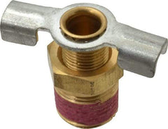 Value Collection - Steel Wing Nut Valve Drain Cock & Shutoff Valve - 3/8 Thread, 200 Max psi - Benchmark Tooling