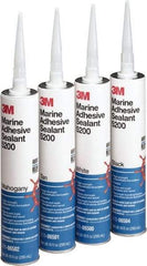 3M - 12.8 oz Cartridge White Polyurethane Marine Adhesive Sealant - 190°F Max Operating Temp, 60 min Tack Free Dry Time - Benchmark Tooling