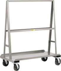 Little Giant - 2,000 Lb Capacity Steel Panel Truck - Steel Deck, 60" OAW, 0" Platform Length, Phenolic Casters - Benchmark Tooling