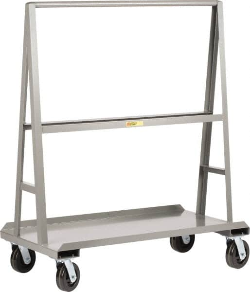 Little Giant - 2,000 Lb Capacity Steel Panel Truck - Steel Deck, 48" OAW, 0" Platform Length, Phenolic Casters - Benchmark Tooling