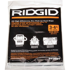 Ridgid - Vacuum Cleaner Filters Vacuum Type: Wet/Dry Vacuum Filter Type: Bag - Benchmark Tooling