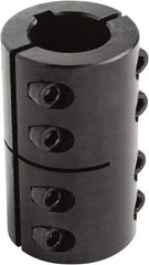 Climax Metal Products - 1-3/8" Inside x 2-1/2" Outside Diam, Two Piece Rigid Coupling with Keyway - 3-5/8" Long x 5/16" Keyway Width x 5/32" Keyway Depth - Benchmark Tooling