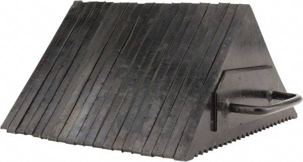 Value Collection - 10" Wide x 7-1/2" High x 10" Deep, Rubber Wheel Chock - Type A - Benchmark Tooling