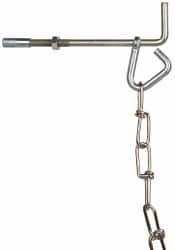 Value Collection - 15 Ft. Chain and Hanger Kit with Reflector - Steel, Standard Number 2/0 Chain, for Use with Wheel Chocks - Benchmark Tooling