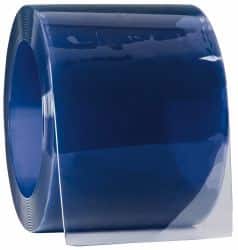 Value Collection - Clear Smooth Standard Dock Curtain Strips - 12" Wide x 75' Long x 1/8" Thick, Vinyl - Benchmark Tooling