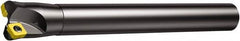 Sandvik Coromant - 1-1/4" Cut Diam, 8mm Max Depth of Cut, 1" Shank Diam, 10" OAL, Indexable Chamfer & Angle End Mill - Multiple Insert Styles, Cylindrical Shank, 10° Lead Angle, Through Coolant - Benchmark Tooling