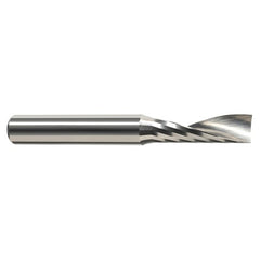 End Mills for Plastics - Single Flute - 0.0469″ (3/64″) Cutter Diameter × 0.2500″ (1/4″) Length of Cut Carbide Square Upcut End Mill for Plastic, 1 Flute - Exact Industrial Supply