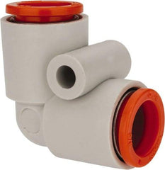 SMC PNEUMATICS - 3/8" OD, Brass/Polybutylene Push-to-Connect Union Elbow - 145 Max psi - Benchmark Tooling