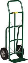 Little Giant - 800 Lb Capacity 47" OAH Cylinder Hand Truck - 8 x 14" Base Plate, Continuous Handle, Steel, Solid Rubber Wheels - Benchmark Tooling
