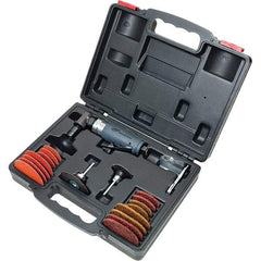 Ingersoll-Rand - 1/4" Collet, Angle Handle, Air Angle Die Grinder - 20,000 RPM, Rear Exhaust, 6 CFM, 0.33 hp - Benchmark Tooling