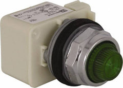 Schneider Electric - 120 V Green Lens Incandescent Pilot Light - Round Lens, Screw Clamp Connector - Benchmark Tooling