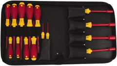 Wiha - 15 Piece 1/4 to 1/2" Insulated Nutdriver Set - Cushion Grip Handle - Benchmark Tooling