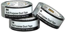 3M - 2" x 50 Yds Silver Duct Tape - 5.5 mil, Rubber Adhesive, Polyethylene Film Backing, 19 Lb/ln Tensile Strength, 248°F Max, Series 2929 - Benchmark Tooling