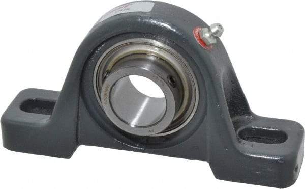 Browning - 1" ID, 5-1/2" OAL x 2-13/16" OAH Pillow Block - 1,651 Lb Static Cap, 2,801 Lb Dyn Cap, 3-15/16" Btw Mnt Hole Ctrs, 1-7/16" Base-to-Ctr Ht, Cast Iron - Benchmark Tooling