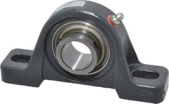 Browning - 1" ID, 5-1/2" OAL x 2-13/16" OAH Pillow Block - 1,651 Lb Static Cap, 2,801 Lb Dyn Cap, 3-15/16" Btw Mnt Hole Ctrs, 1-7/16" Base-to-Ctr Ht, Cast Iron - Benchmark Tooling