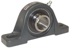 Browning - 1/2" ID, 4-7/8" OAL x 2-3/32" OAH Pillow Block - 1,444 Lb Static Cap, 2,611 Lb Dyn Cap, 3-5/8" Btw Mnt Hole Ctrs, 1-1/16" Base-to-Ctr Ht, Cast Iron - Benchmark Tooling