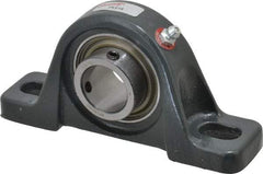 Browning - 1" ID, 5-1/2" OAL x 2-11/16" OAH Pillow Block - 1,651 Lb Static Cap, 2,801 Lb Dyn Cap, 4-1/8" Btw Mnt Hole Ctrs, 1-5/16" Base-to-Ctr Ht, Cast Iron - Benchmark Tooling