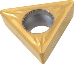 Seco - TCMT32.52 MF2 Grade CP500 Carbide Turning Insert - TiAlN/TiN Finish, 60° Triangle, 3/8" Inscr Circle, 5/32" Thick, 1/32" Corner Radius - Benchmark Tooling