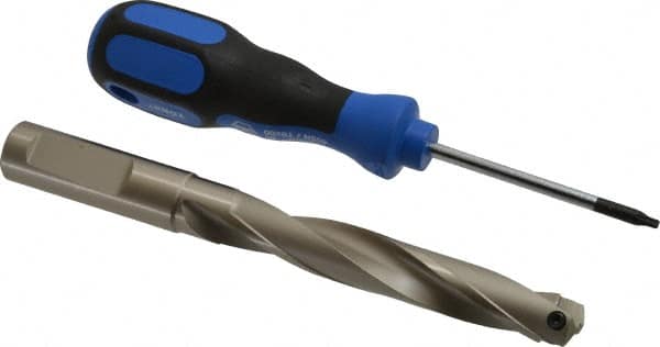 Guhring - 0.591 to 0.61" Diam, 80.3mm Max Depth, 15.88mm Shank Diam, 154mm OAL, Replaceable Tip Drill - HT 800 WP Insert, Series 4108 - Benchmark Tooling