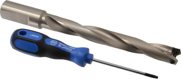 Guhring - 20.5 to 20.99mm Diam, 151mm Max Depth, 1" Shank Diam, 183mm Flute, 243mm OAL, Replaceable Tip Drill - HT 800 WP Insert, Series 4109 - Benchmark Tooling