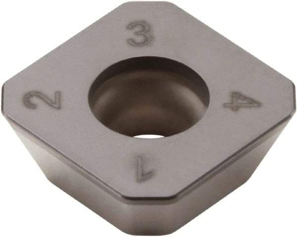 Seco - SEEX1204 LF Grade CBN200 CBN Milling Insert - Uncoated, 0.187" Thick, 1/2" Inscribed Circle - Benchmark Tooling