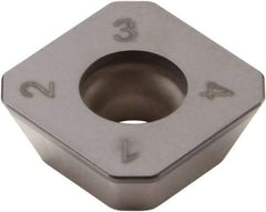 Seco - SEEX09T3 LF Grade CBN200 PCBN Milling Insert - Uncoated, 0.156" Thick, 3/8" Inscribed Circle - Benchmark Tooling