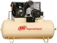 Ingersoll-Rand - 10 hp, 120 Gal Stationary Electric Horizontal Screw Air Compressor - Three Phase, 175 Max psi, 35 CFM, 230 Volt - Benchmark Tooling